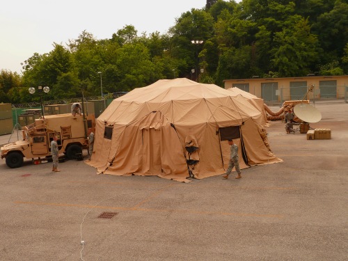 The US Army Africa Forward Command Element, seen here being demonstrated in 2012, is a self-contained, mobile command post capable of worldwide communications and can deploy within 72 hours.